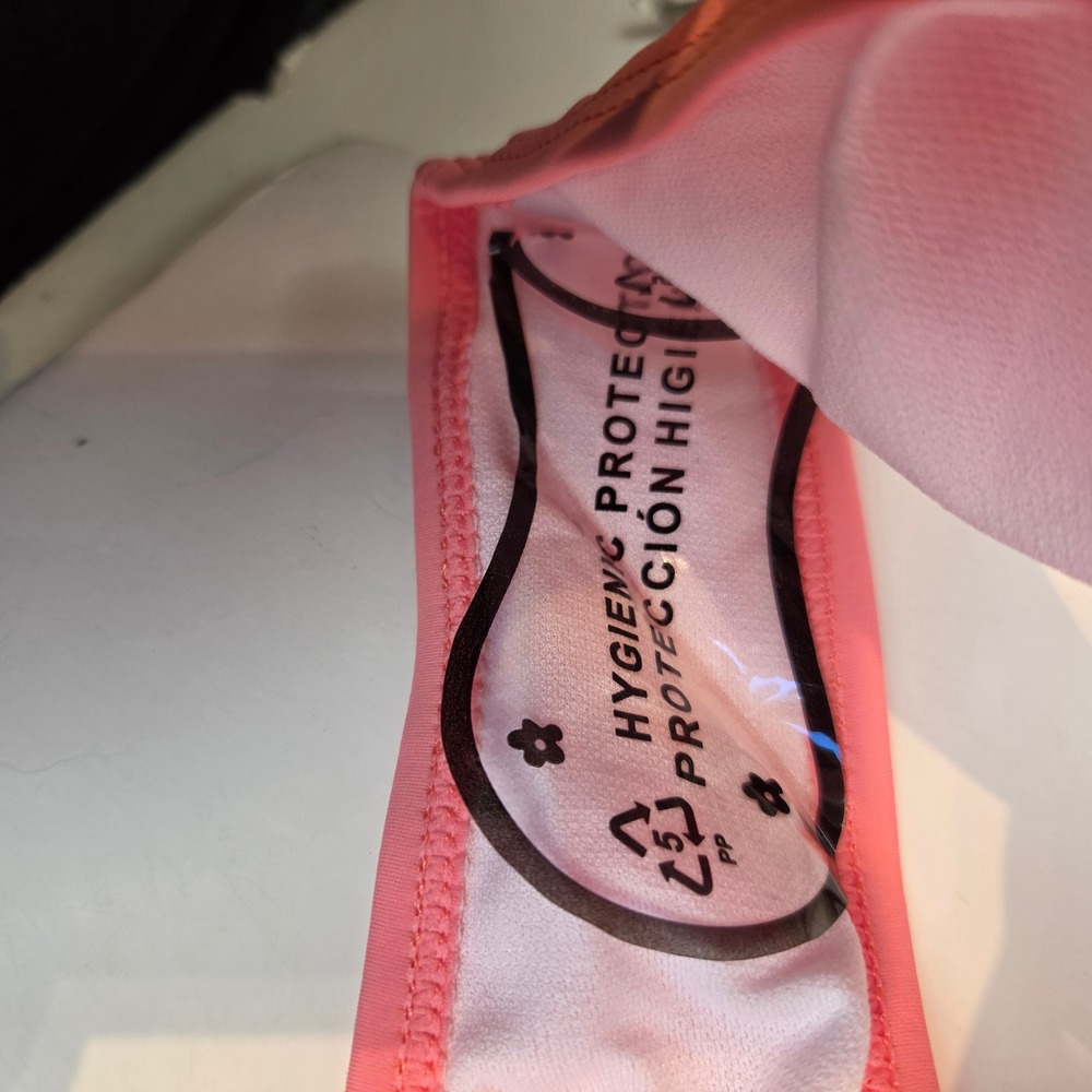 Cutout Monokini Women L Peach High Waist Ruched Back Sexy Beachwear 301 NWT - Picture 6 of 9
